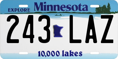 MN license plate 243LAZ