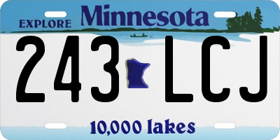 MN license plate 243LCJ
