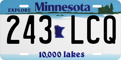 MN license plate 243LCQ