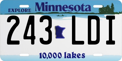 MN license plate 243LDI