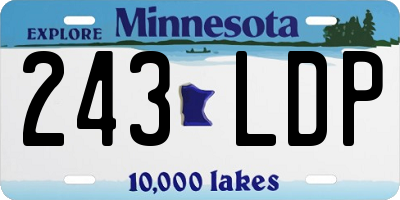 MN license plate 243LDP