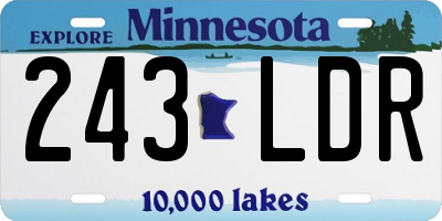 MN license plate 243LDR