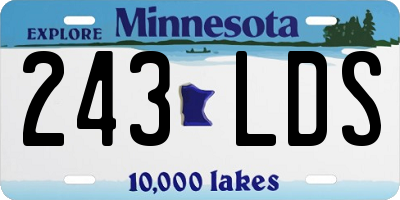 MN license plate 243LDS