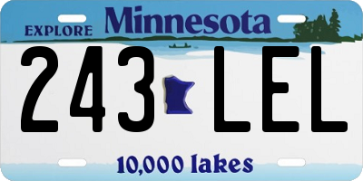 MN license plate 243LEL