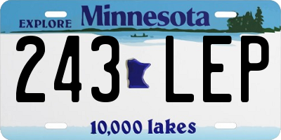 MN license plate 243LEP