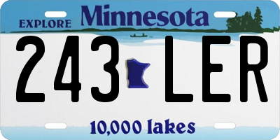 MN license plate 243LER
