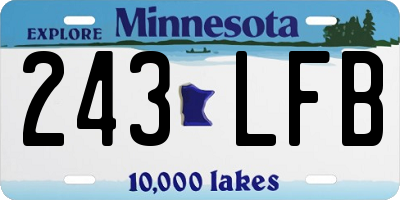MN license plate 243LFB