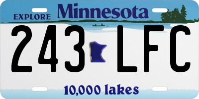 MN license plate 243LFC