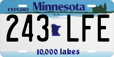 MN license plate 243LFE