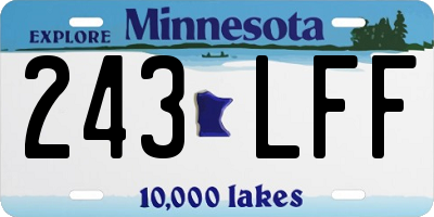 MN license plate 243LFF