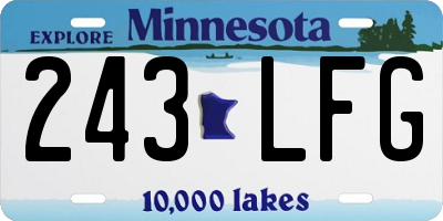 MN license plate 243LFG