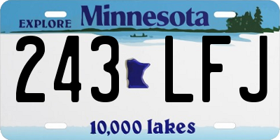 MN license plate 243LFJ