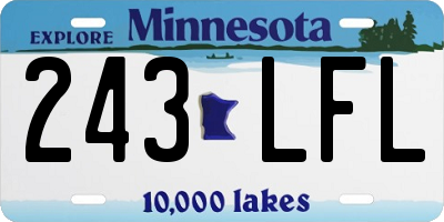 MN license plate 243LFL