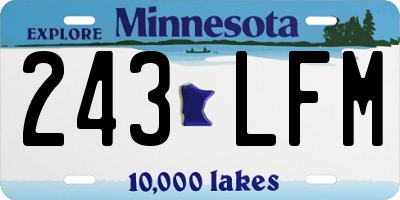 MN license plate 243LFM