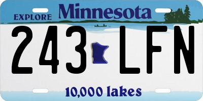 MN license plate 243LFN