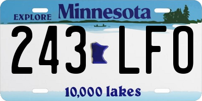 MN license plate 243LFO