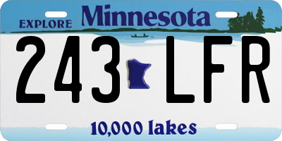 MN license plate 243LFR