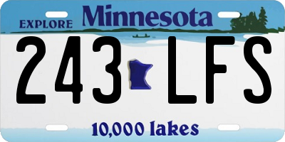 MN license plate 243LFS