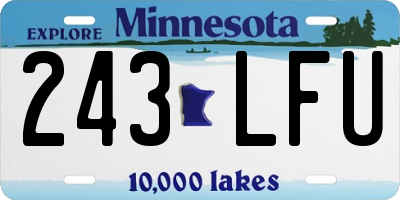 MN license plate 243LFU