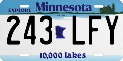 MN license plate 243LFY