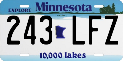 MN license plate 243LFZ