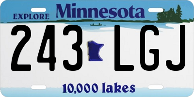 MN license plate 243LGJ
