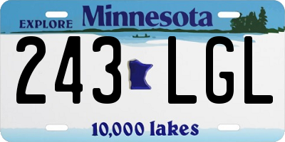 MN license plate 243LGL