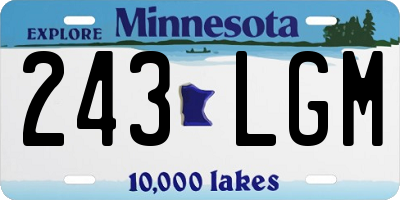 MN license plate 243LGM