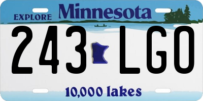 MN license plate 243LGO