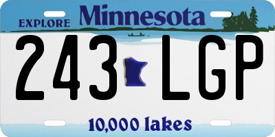 MN license plate 243LGP