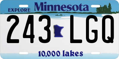 MN license plate 243LGQ