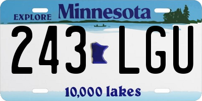 MN license plate 243LGU