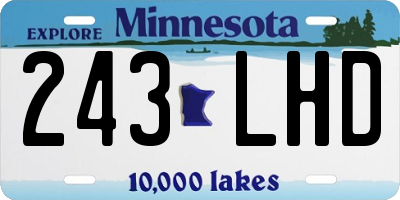 MN license plate 243LHD