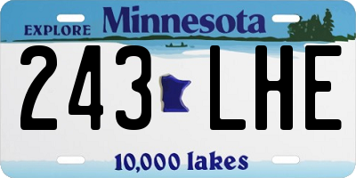 MN license plate 243LHE