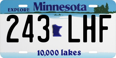 MN license plate 243LHF