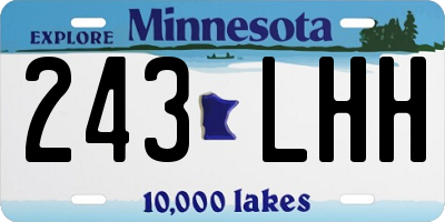 MN license plate 243LHH