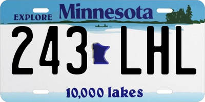 MN license plate 243LHL