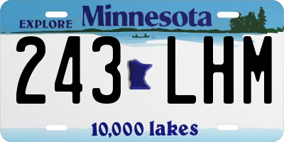 MN license plate 243LHM