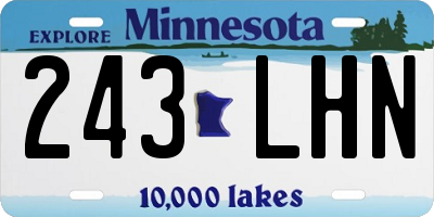 MN license plate 243LHN