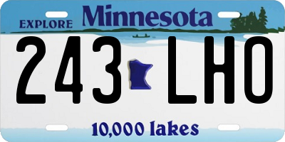 MN license plate 243LHO