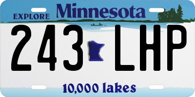 MN license plate 243LHP