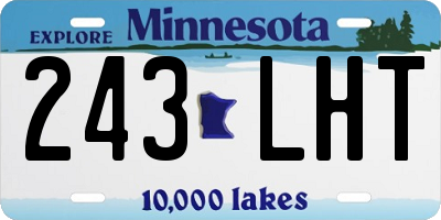 MN license plate 243LHT