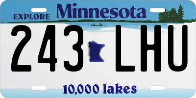 MN license plate 243LHU