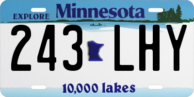 MN license plate 243LHY