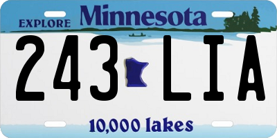 MN license plate 243LIA