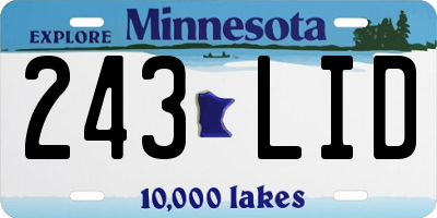 MN license plate 243LID