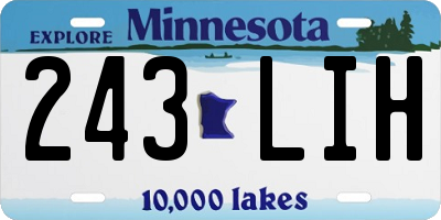 MN license plate 243LIH