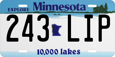 MN license plate 243LIP