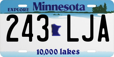 MN license plate 243LJA