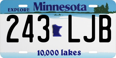 MN license plate 243LJB